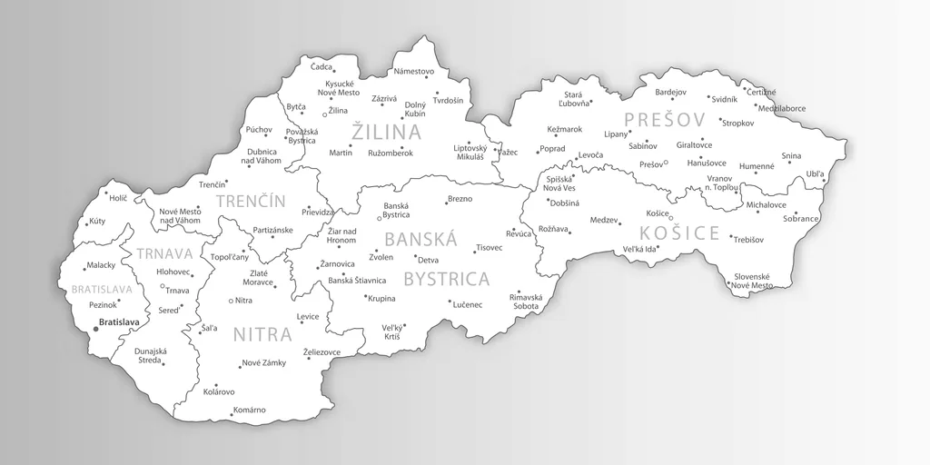 slovak cities map